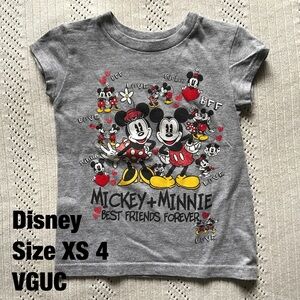Disney Mickey & Minnie Shirt Size XS 4, VGUC